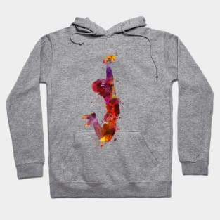 American football in watercolor Hoodie